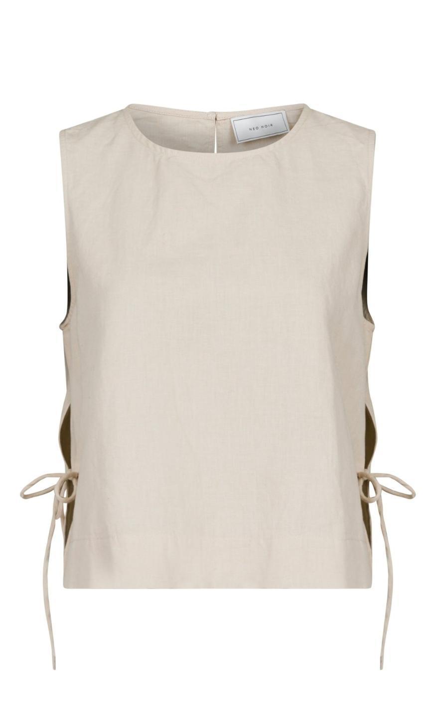 Neo Noir Top - Svetlana Linen - Sand