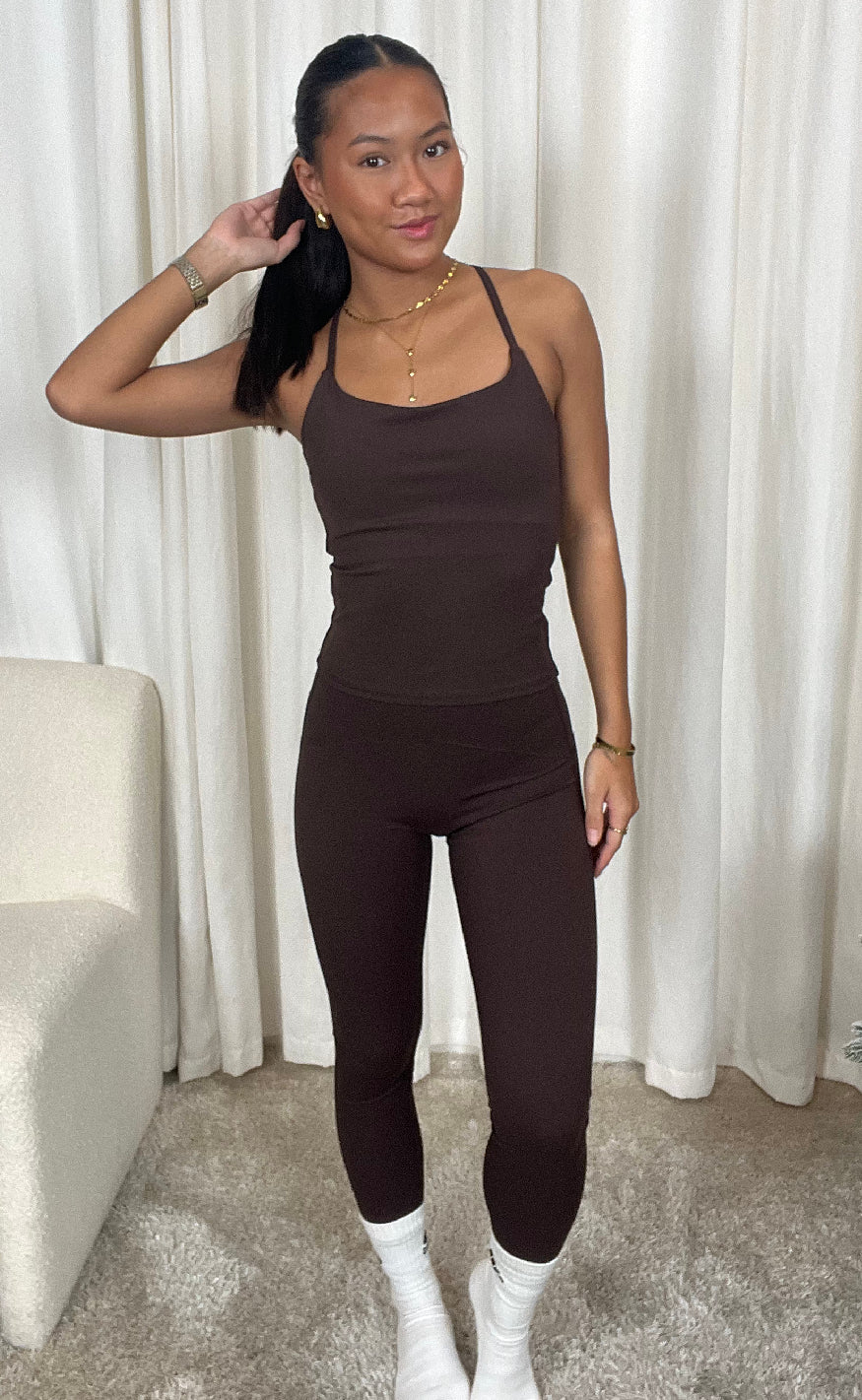 Neo Noir Leggings - Vesta - Chocolate Brown