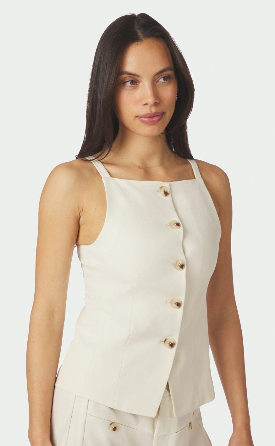 Neo Noir Vest - Kylie Structure - Off White