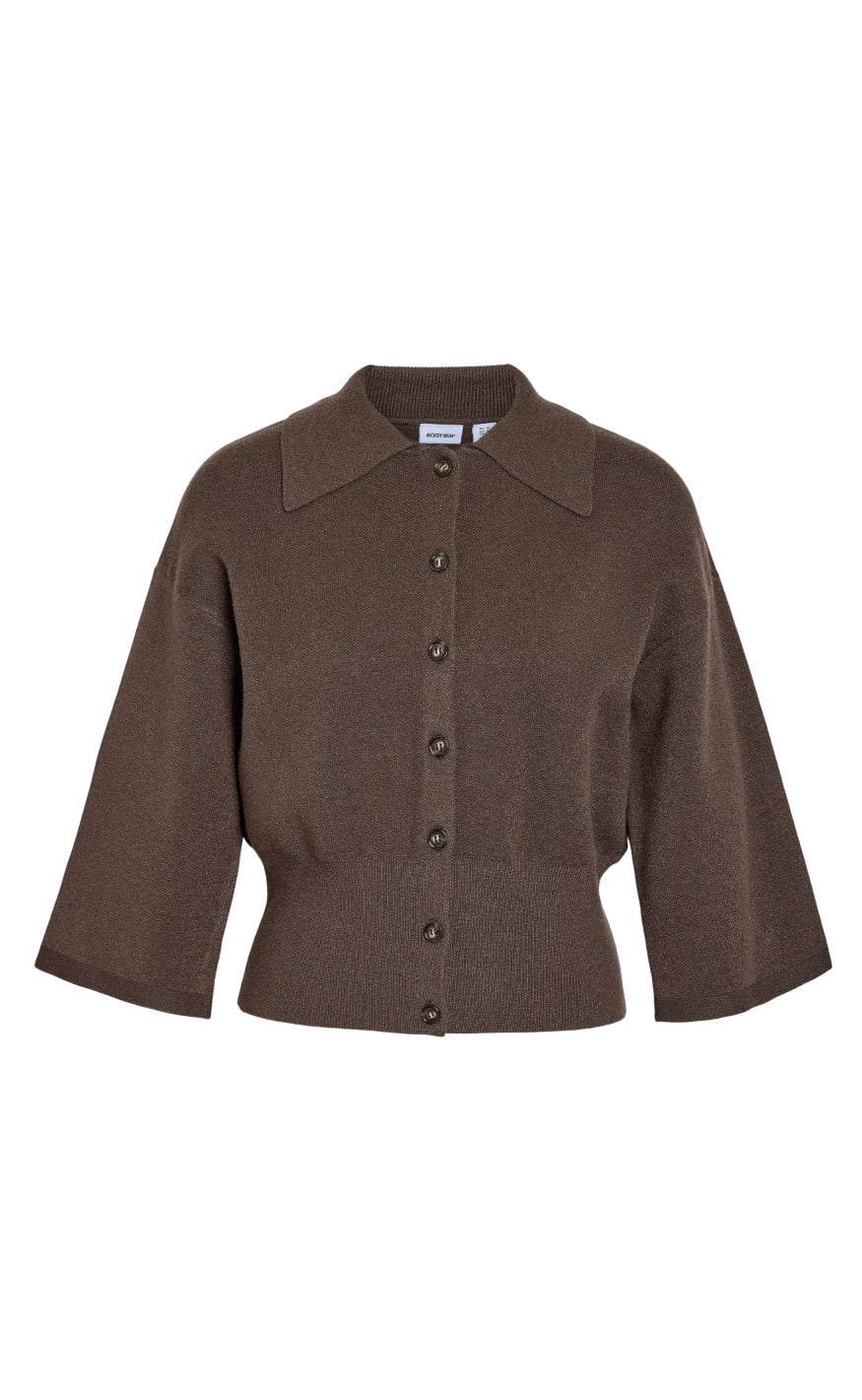 Noisy May Cardigan - Shyla 3/4 - Chocolate Brown
