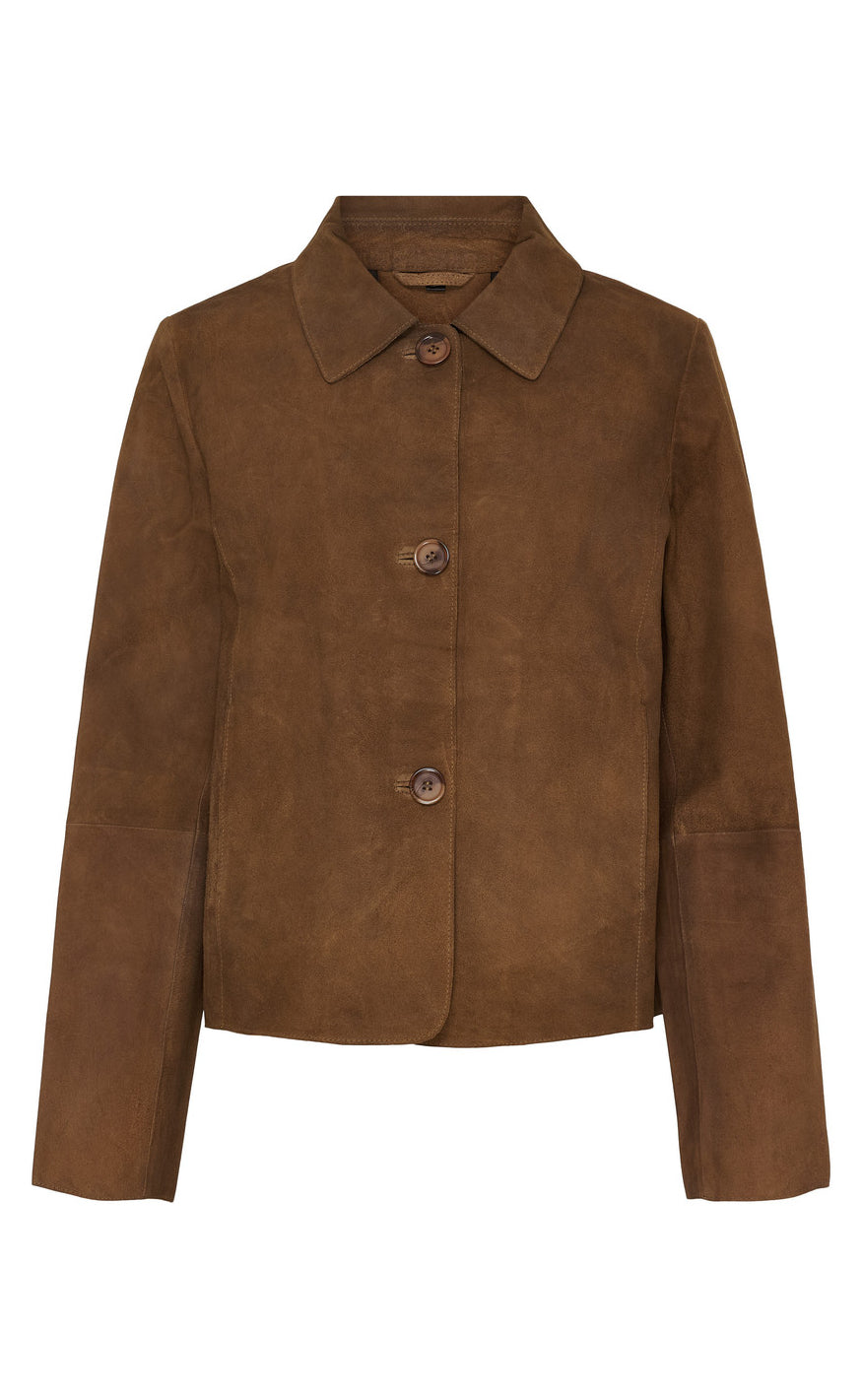 Notyz Jakke - Rome Bonded Suede - Hazelnut