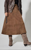 Notyz Nederdel - Suede Skirt - Hazelnut