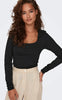 ONLY Bluse - Lea Deep 2 Ways - Black