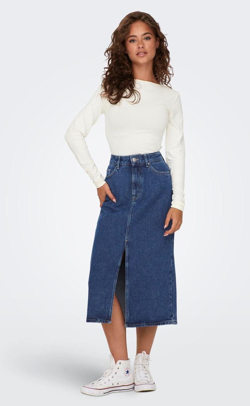 ONLY Bluse - Lea Deep 2 Ways - Cloud Dancer
