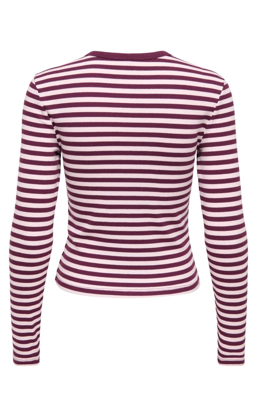 ONLY Bluse - Val - Fig Pale Lilac/Heart