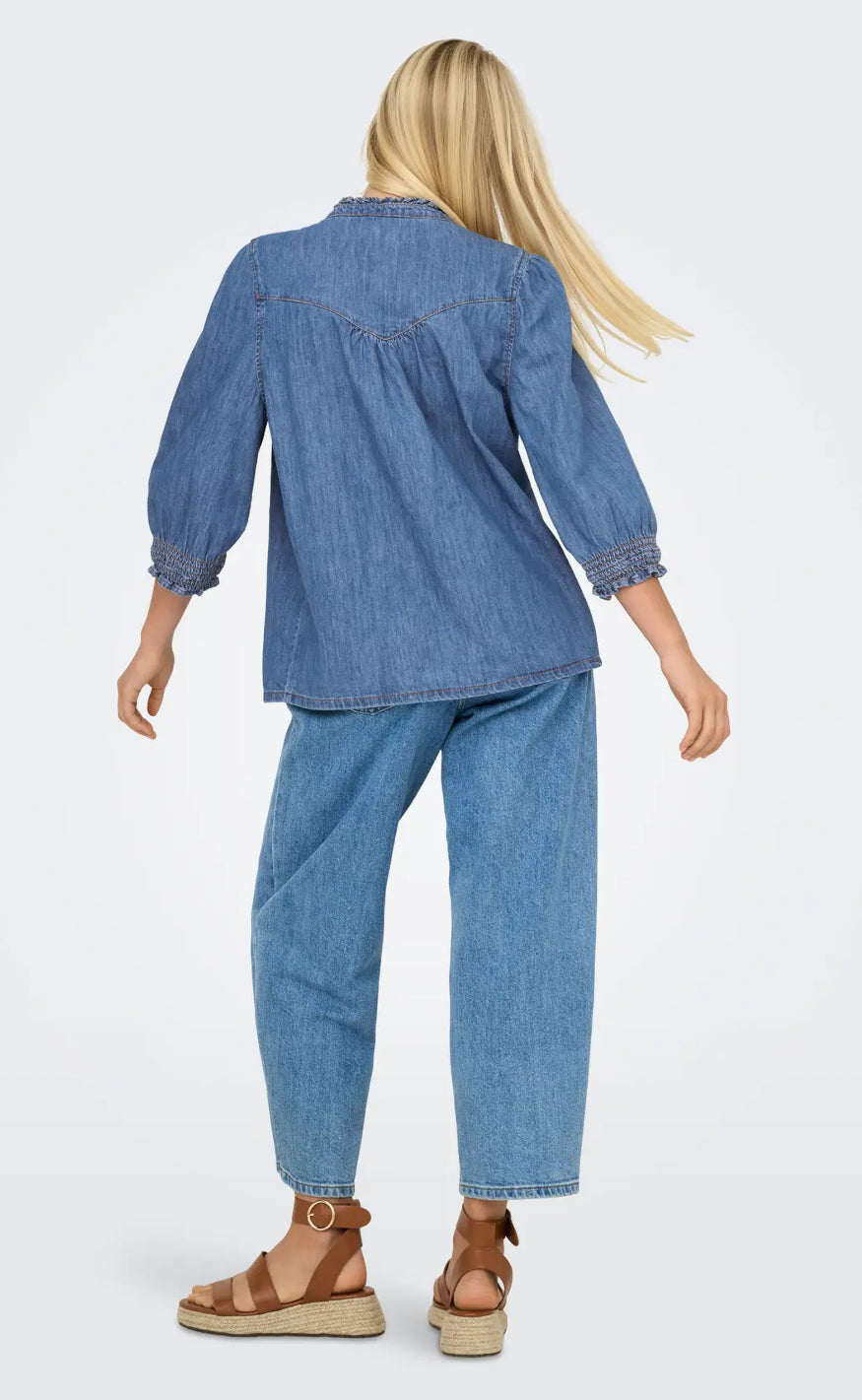 ONLY Skjorte - Raya - Medium Blue Denim