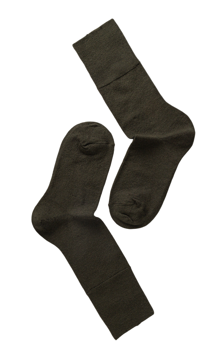 Oroblu Strømper - Note Fine Wool Comfort Top - Olive