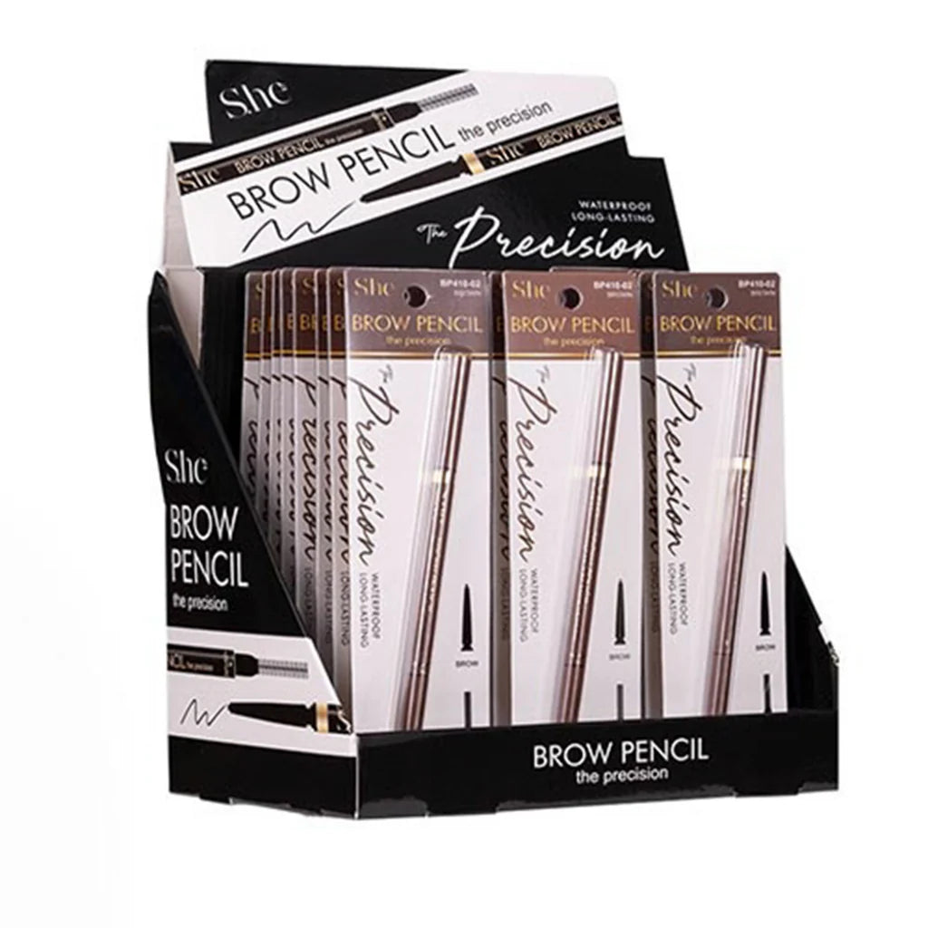 SHE MAKEUP- THE PRECISION- DARK BROWN PENCIL- 24PCS