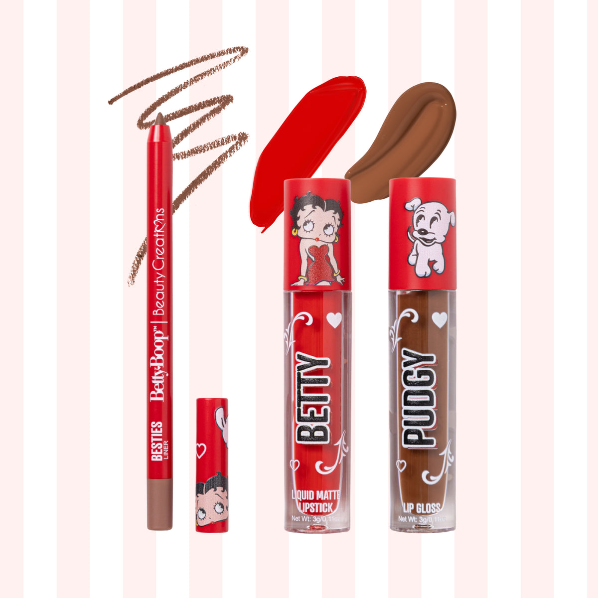 BEAUTY CREATIONS x BETTY BOOP - BESITOS - LIP TRIO (1PC)