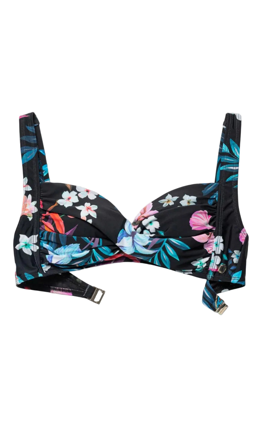 Panos Emporio Bikini Overdel/Top - Medea - Night Jungle Black