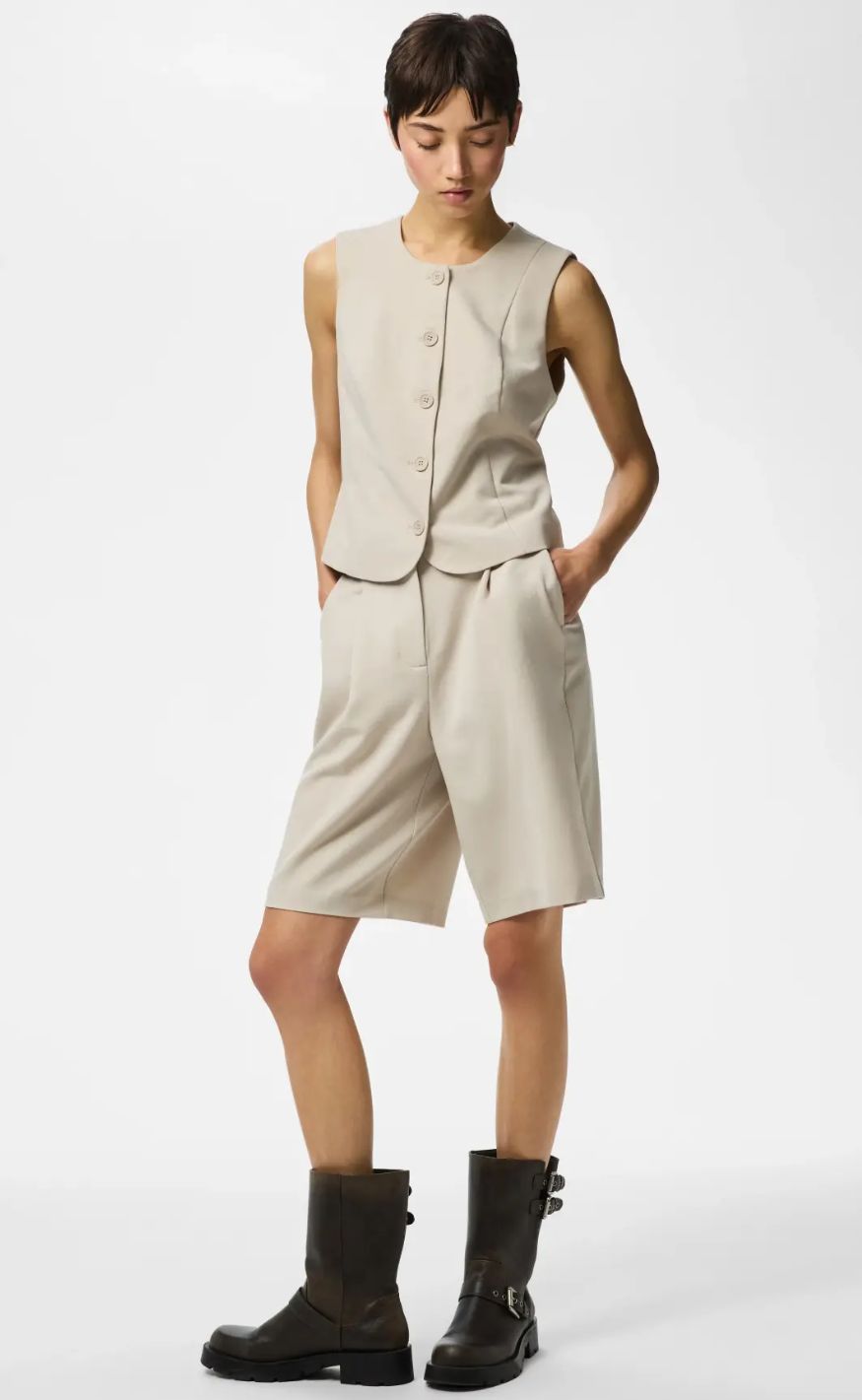 Pieces Shorts - Kamil - Silver Lining