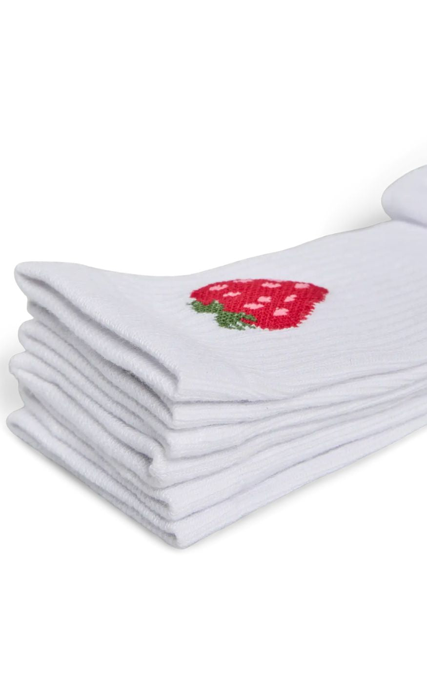 Pieces Strømper - Sanni 3 Pack - Bright White