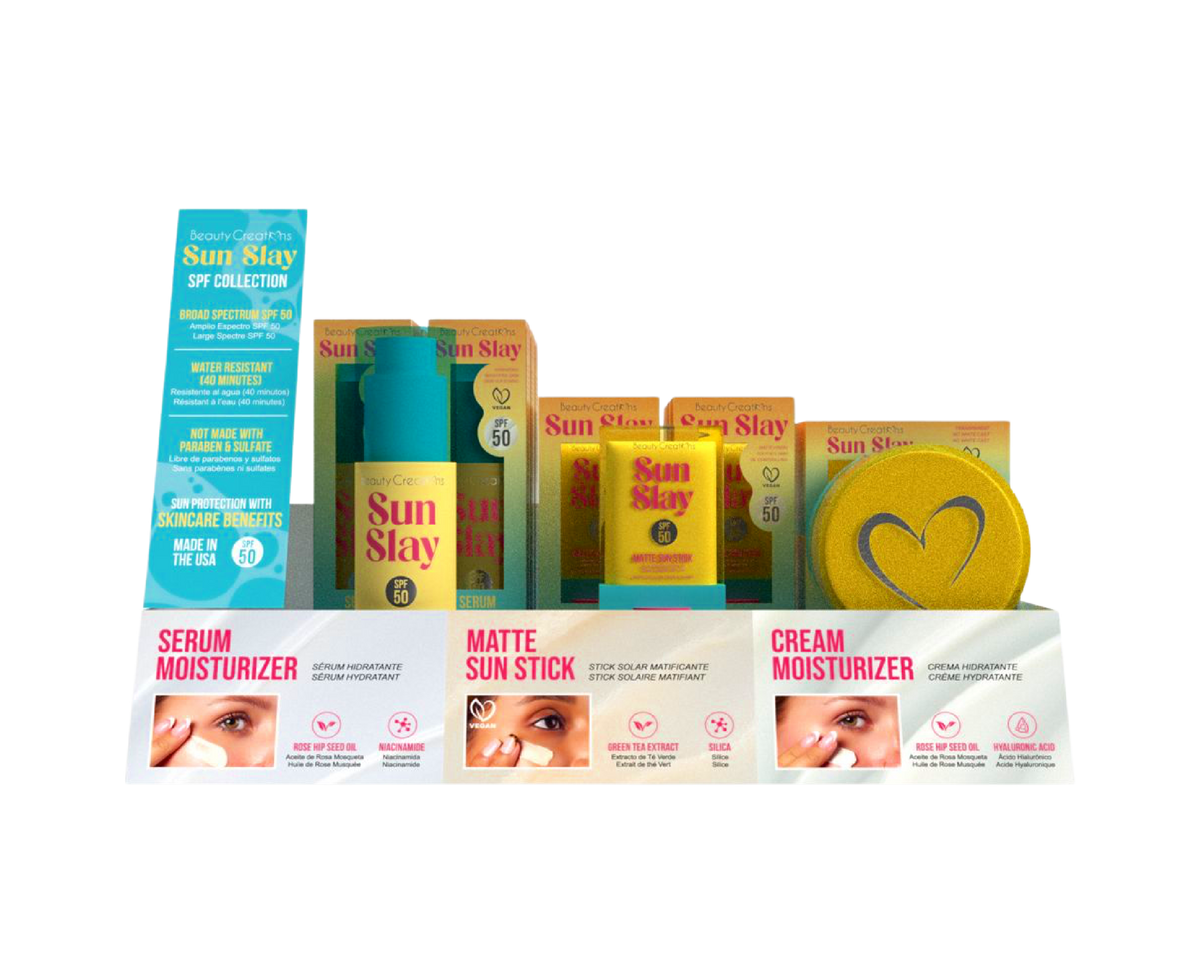 BEAUTY CREATIONS - SUN SLAY - NTD DISPLAY (6PCS EACH ITEM) - (1PC)