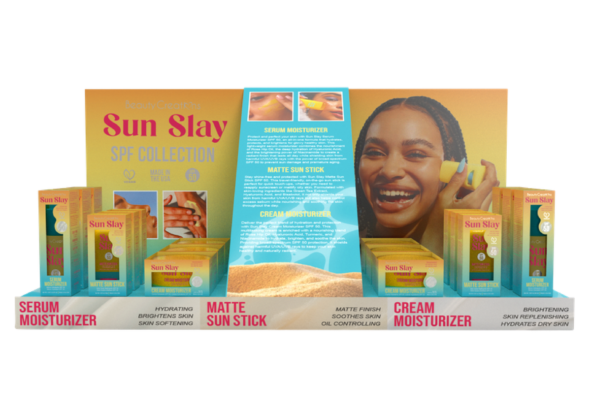 BEAUTY CREATIONS - SUN SLAY - PRO TABLE DISPLAY (12PCS EACH ITEM) - (1PC)