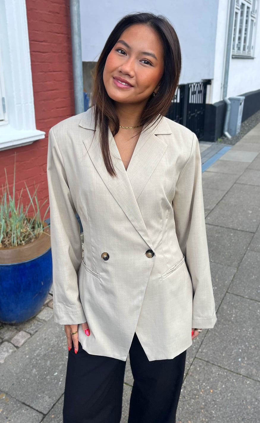 Say INA Copenhagen Blazer - Anne Asymmetrical - Sand