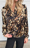 Say INA Copenhagen Bluse - Catja - Black/Brown Print
