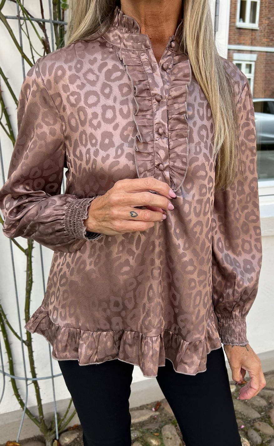Say INA Copenhagen Bluse - Pia - Brown Leopard