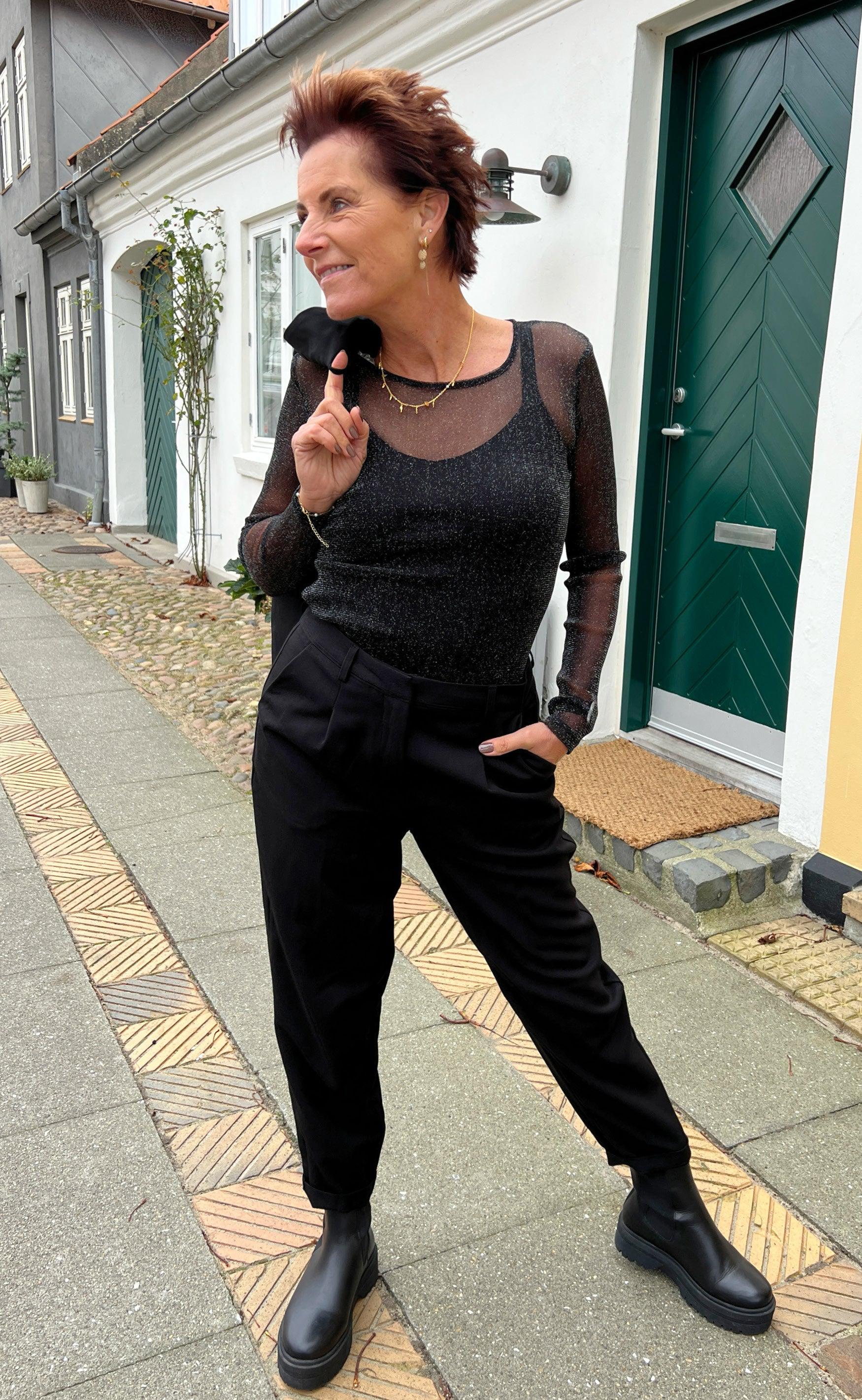 Say INA Copenhagen Bluse - Sofia - Black Glitter