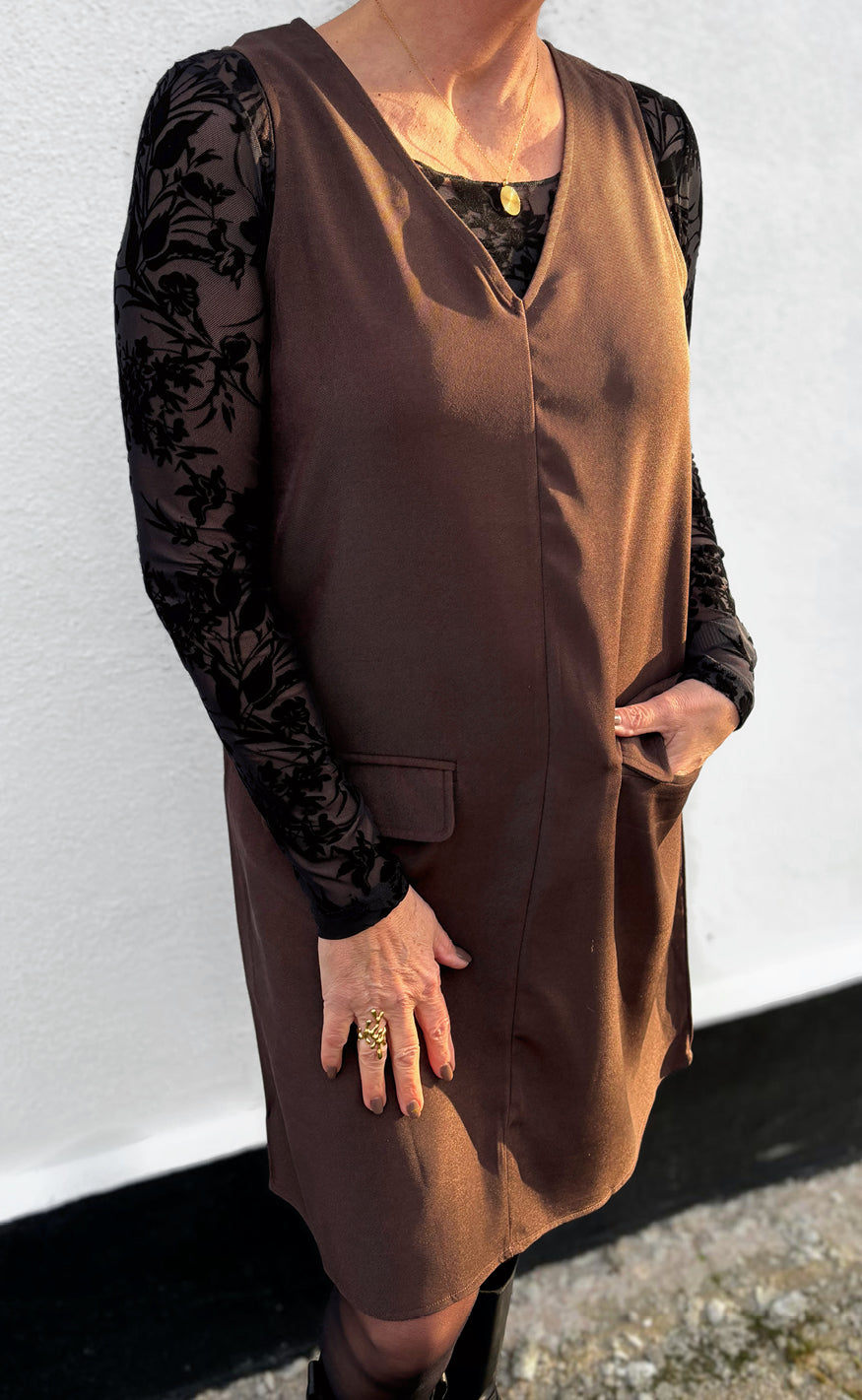 Say INA Copenhagen Bluse - Sophia Mesh - Black Flower
