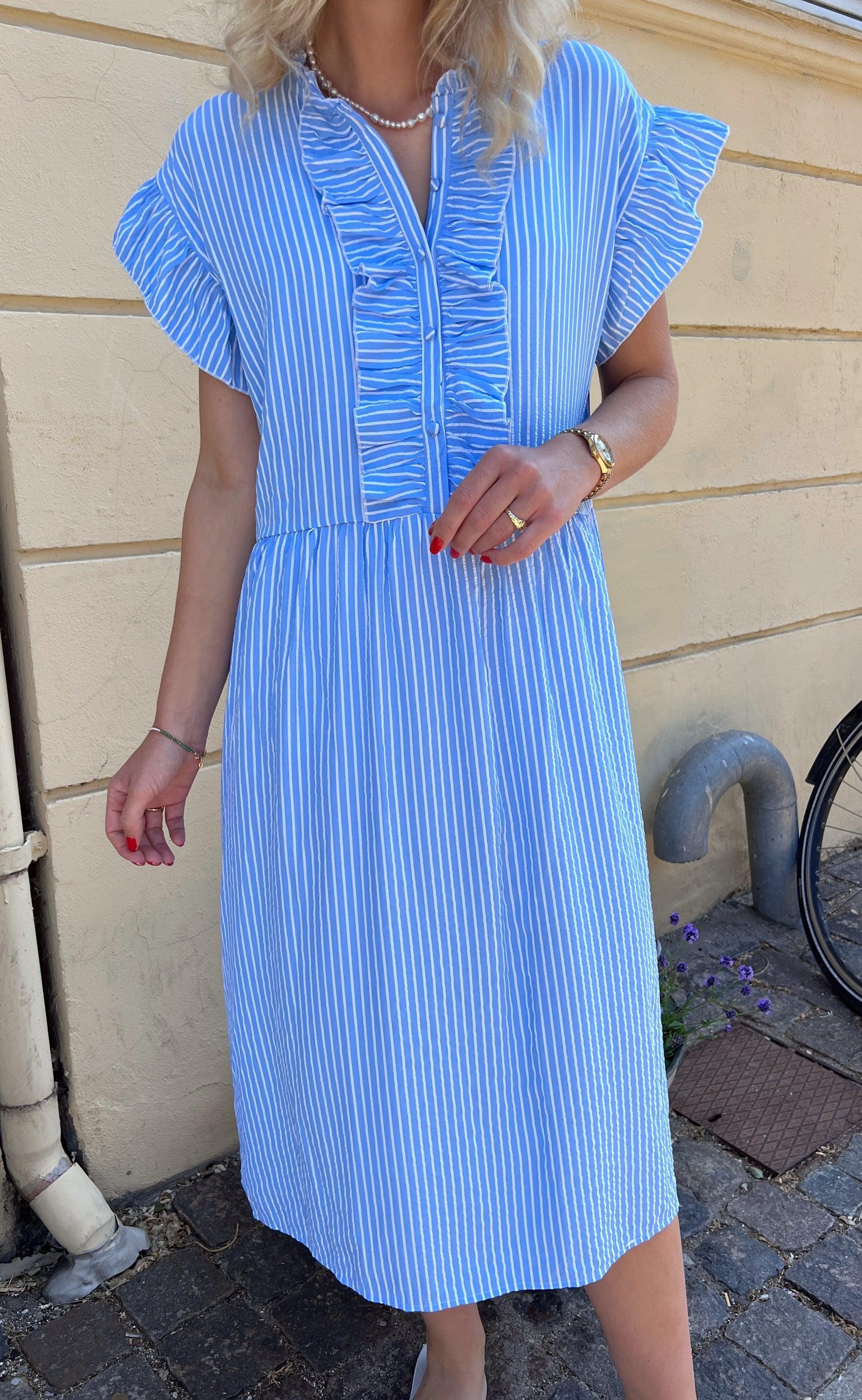 Say INA Copenhagen Kjole - Amelia - Blue Striped