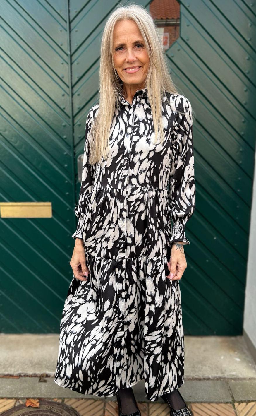 Say INA Copenhagen Kjole - Anna - Black / White Print