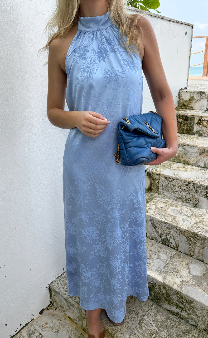 Say INA Copenhagen Kjole - Malina - Blue Flower