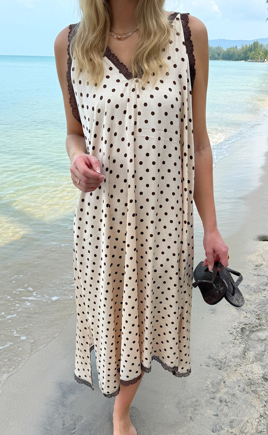 Say INA Copenhagen Kjole - Nellie Lace - Beige Dots