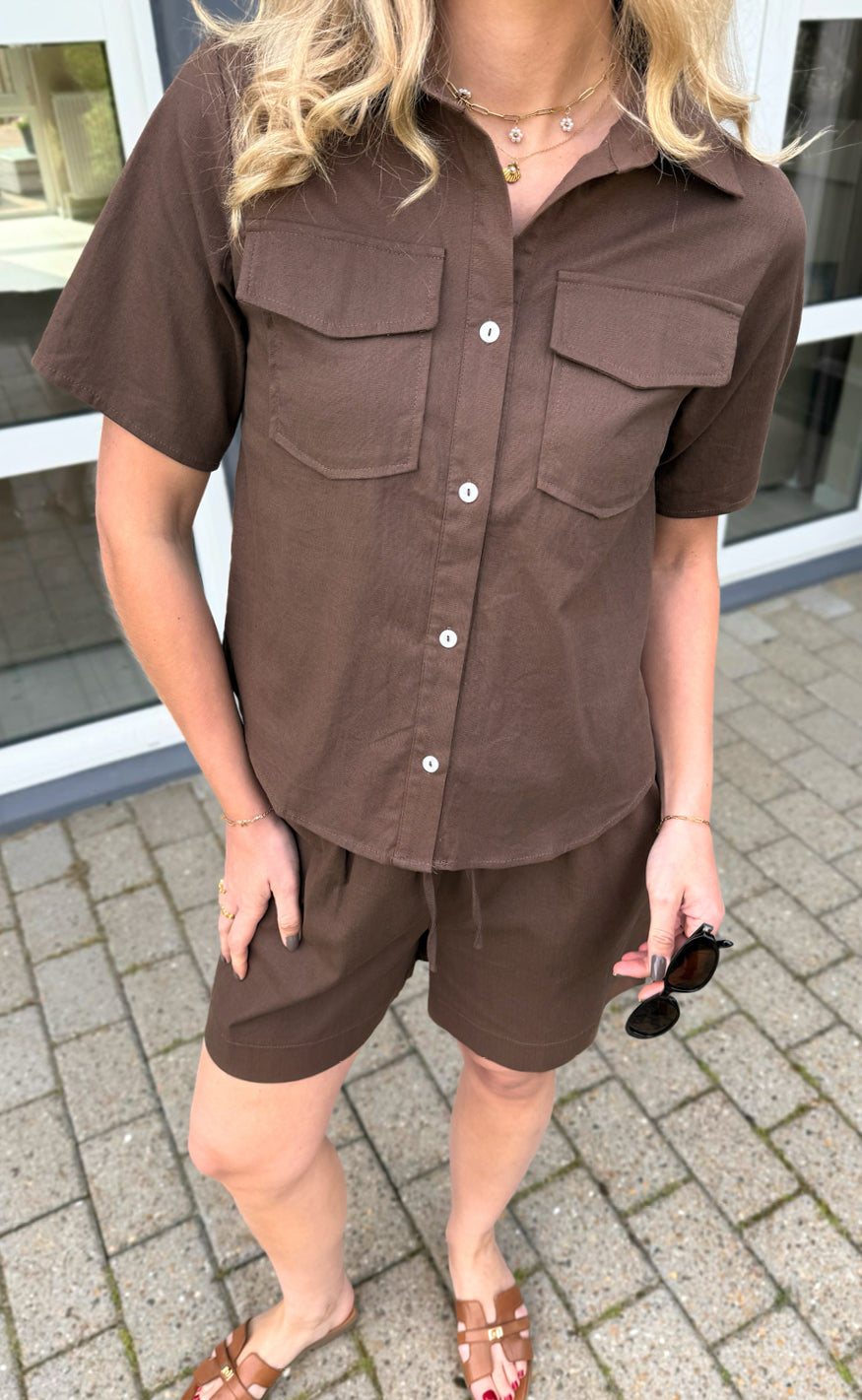 Say INA Copenhagen Skjorte - Amalie SL - Chocolate Brown