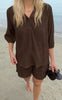 Say INA Copenhagen Skjorte - Ida - Dark Brown