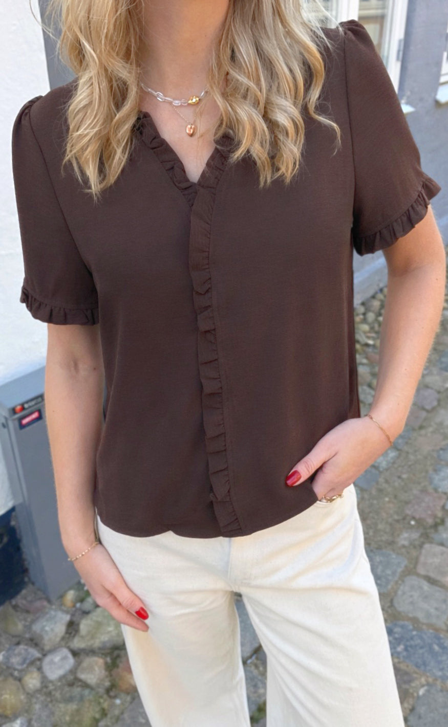 Say INA Copenhagen Top - Catja - Dark Brown