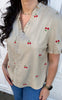 Say INA Copenhagen Top - Catja - Sand W. Cherries