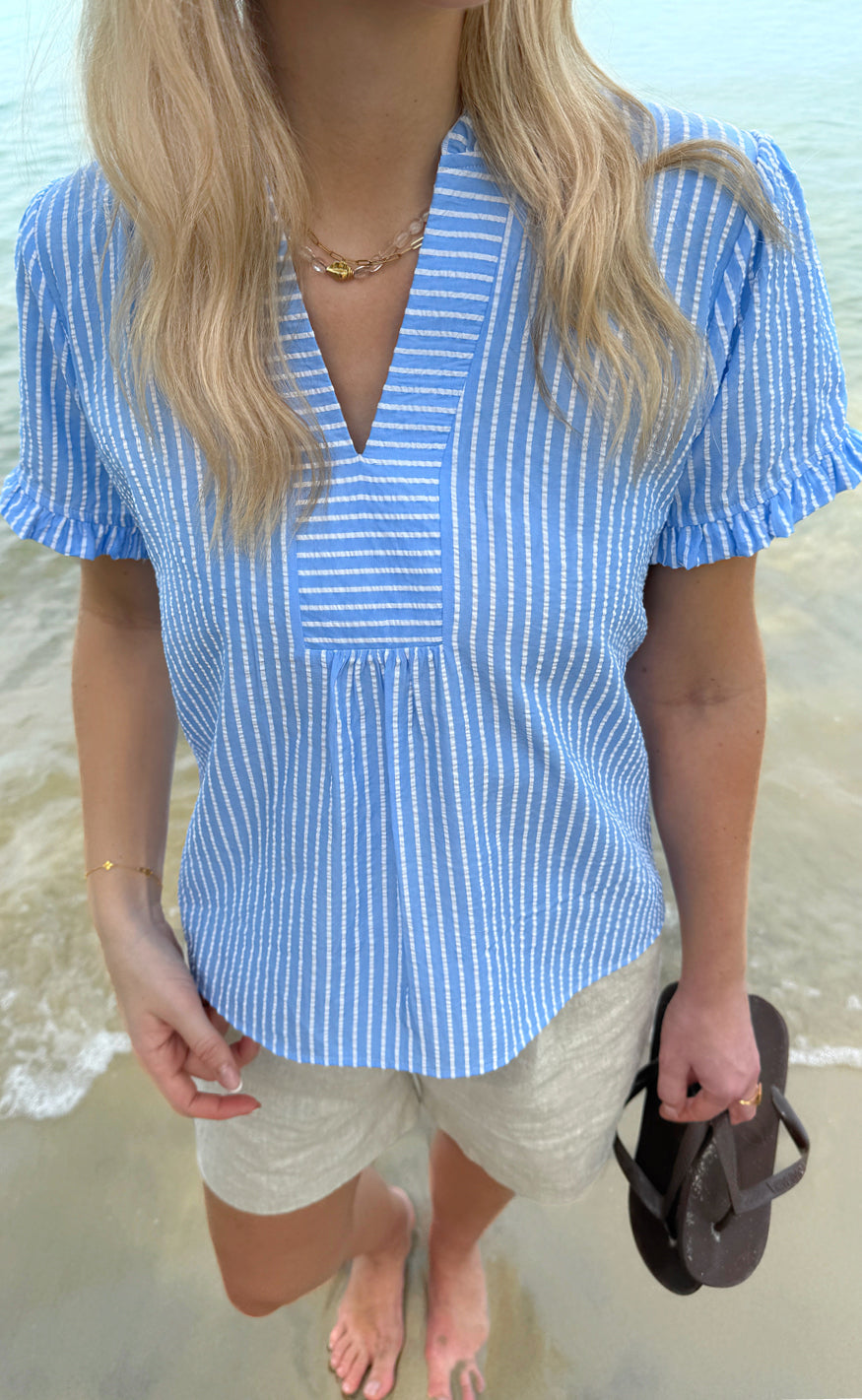Say INA Copenhagen Top - Winnie New - Blue Striped