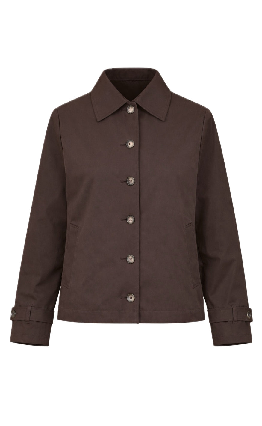 Say INA Copenhagen Trenchcoat - Louisa Short - Chocolate Brown