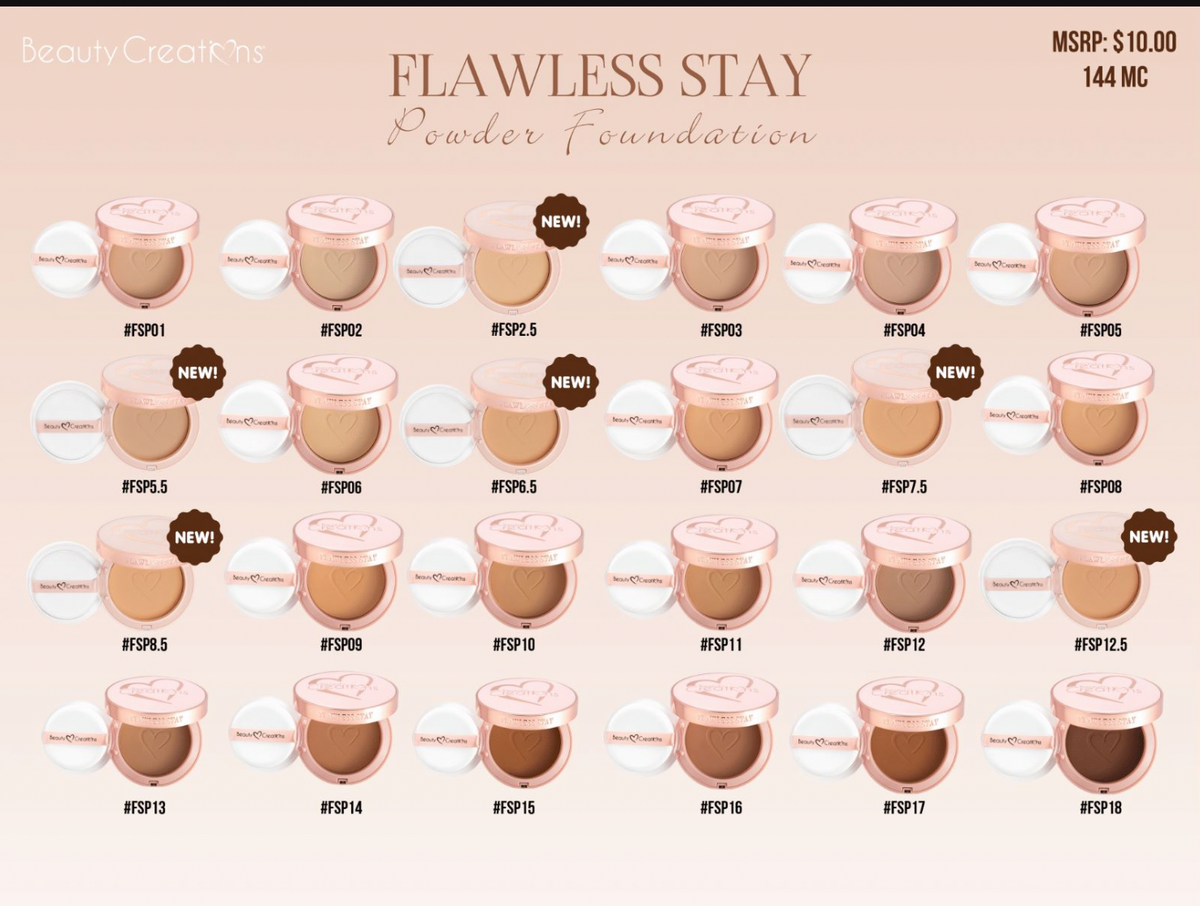 BEAUTY CREATIONS - FLAWLESS STAY POWDER FOUNDATION