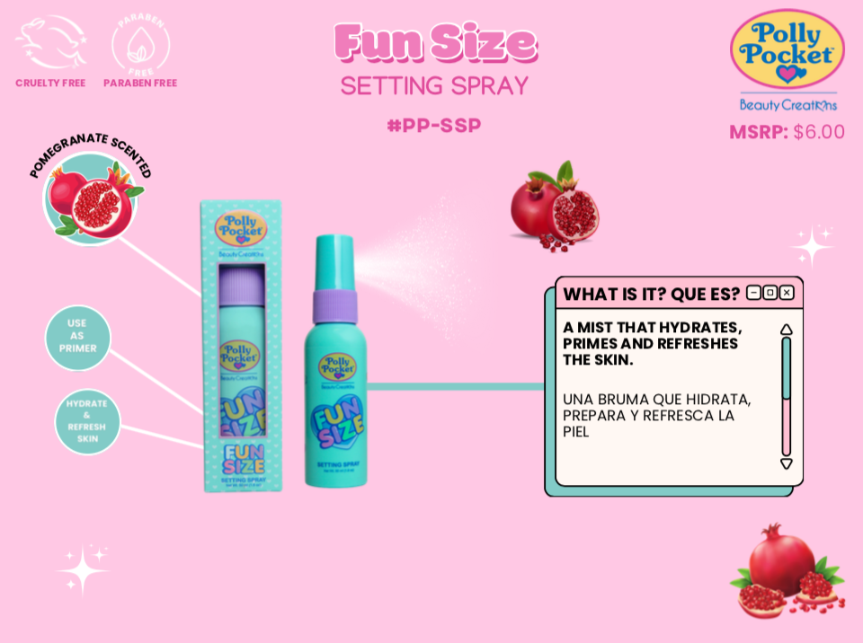 POLLY POCKET X BEAUTY CREATIONS - FUN SIZE SETTING SPRAY (1PC)