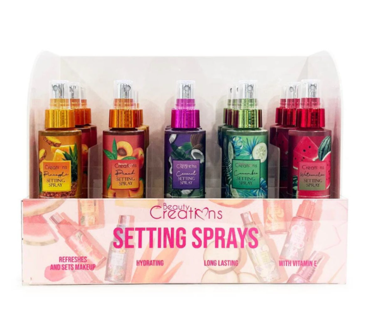 BEAUTY CREATIONS - SETTING SPRAY DISPLAY (6PC EACH + TESTER HALF OFF= 35PCS