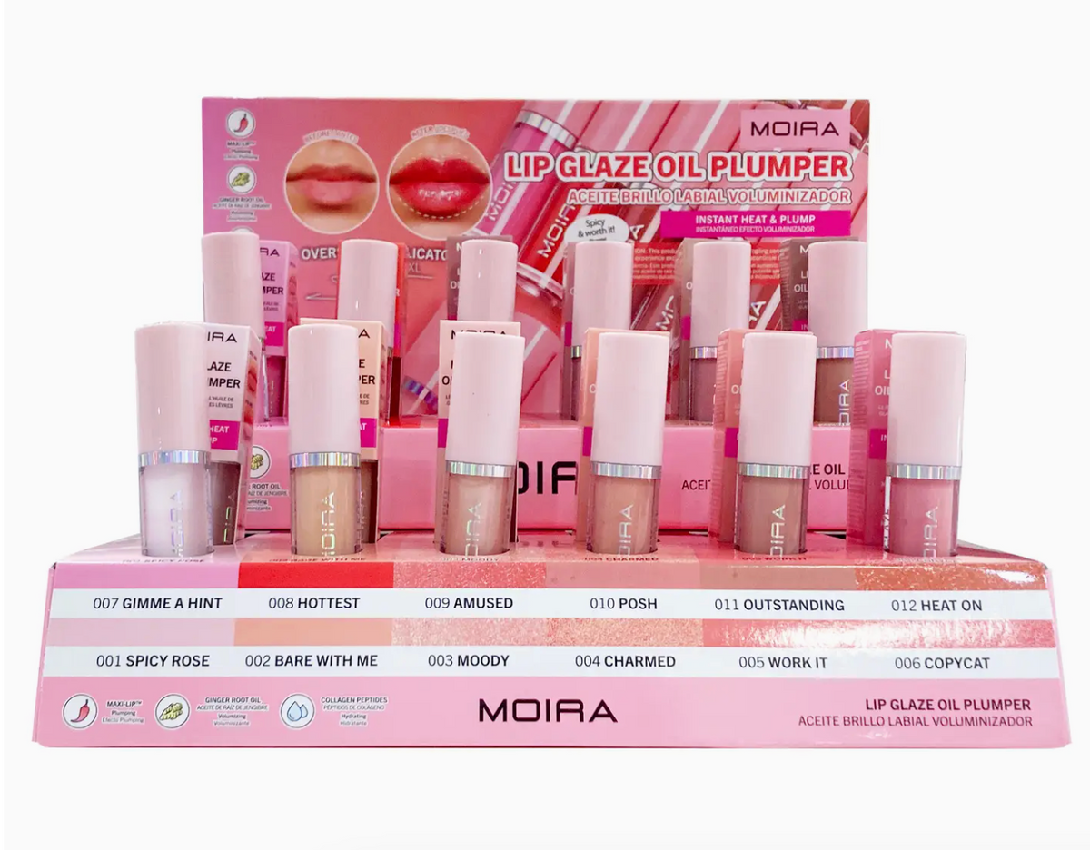 MOIRA - LIP GLAZE OIL PLUMPER - CARDBOARD DISPLAY