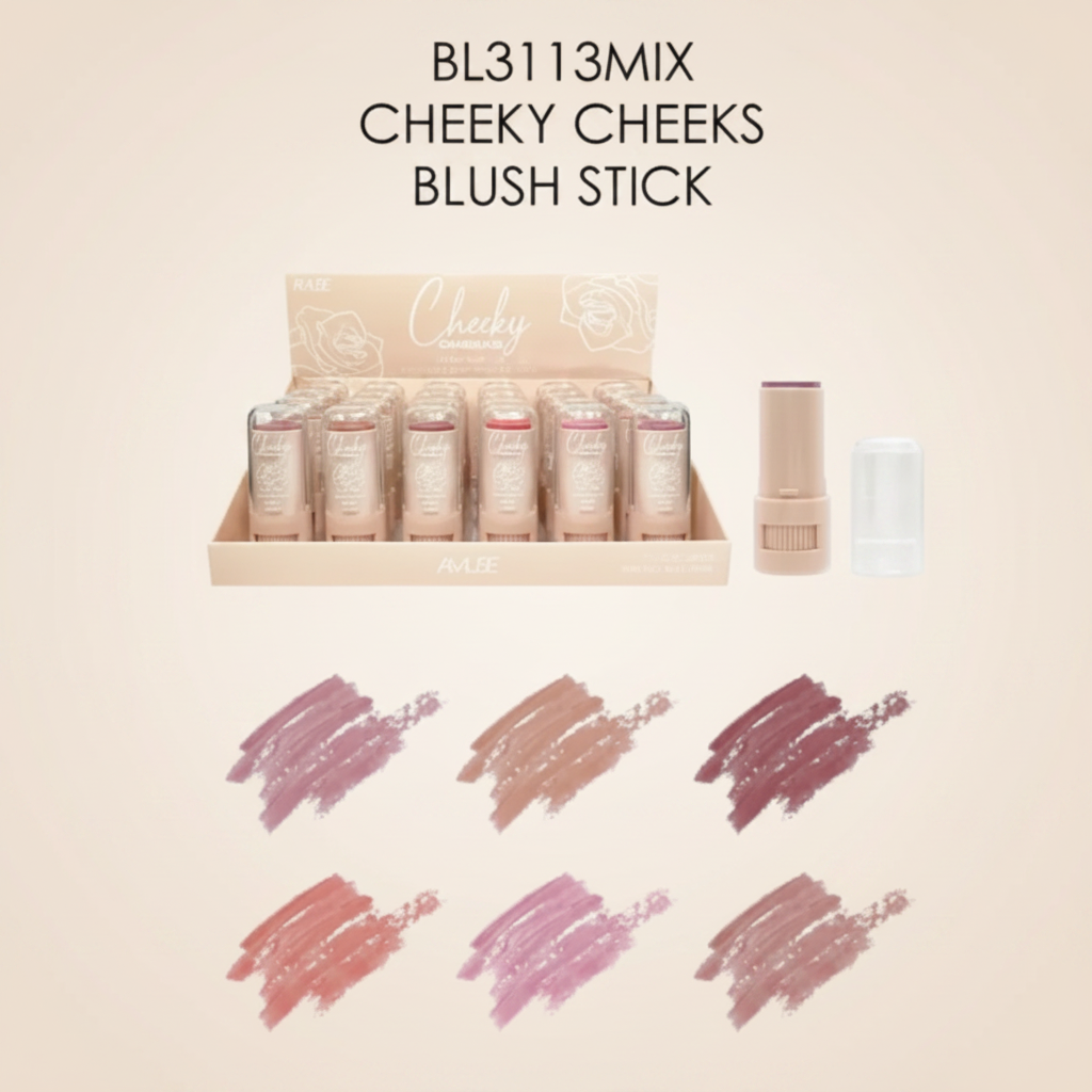 AMUSE - CHEEKY CHEEKS - CREAMY BLUSH STICK (24PCS)