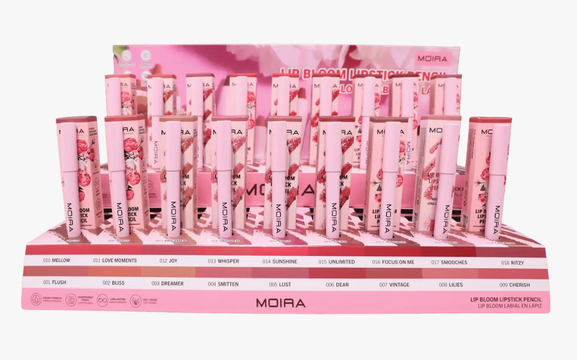MOIRA- LIP BLOOM LIPSTICK PENCIL -CARDBOARD DISPLAY