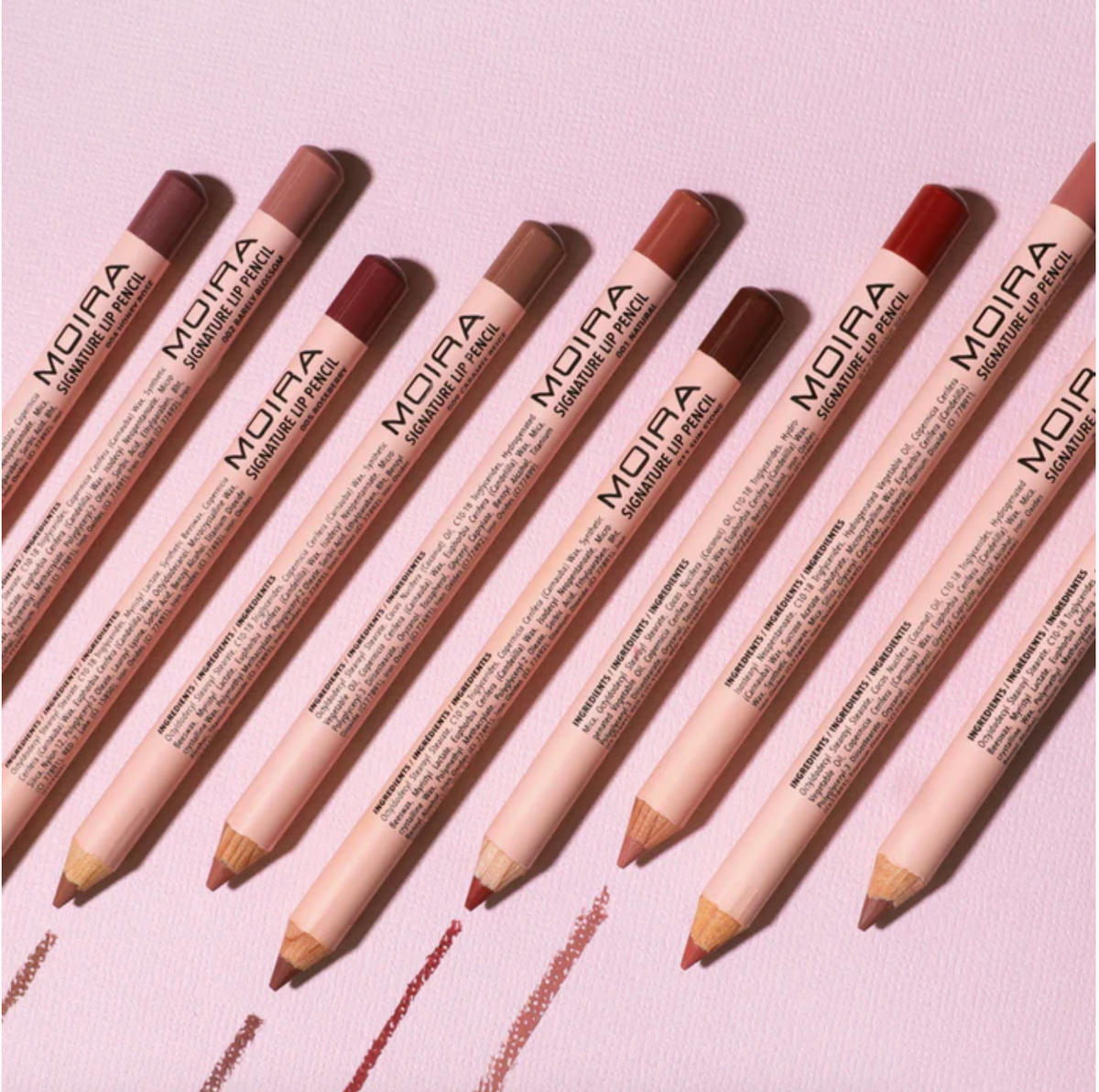 MOIRA- SIGNATURE LIP PENCIL WITH SHARPENERS - CARDBOARD DISPLAY