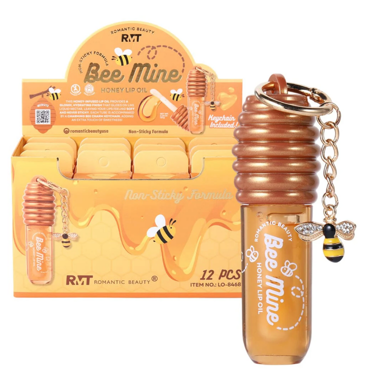 ROMANTIC BEAUTY - BEE MINE HONEY LIP OIL (DISPLAY 12PCS)