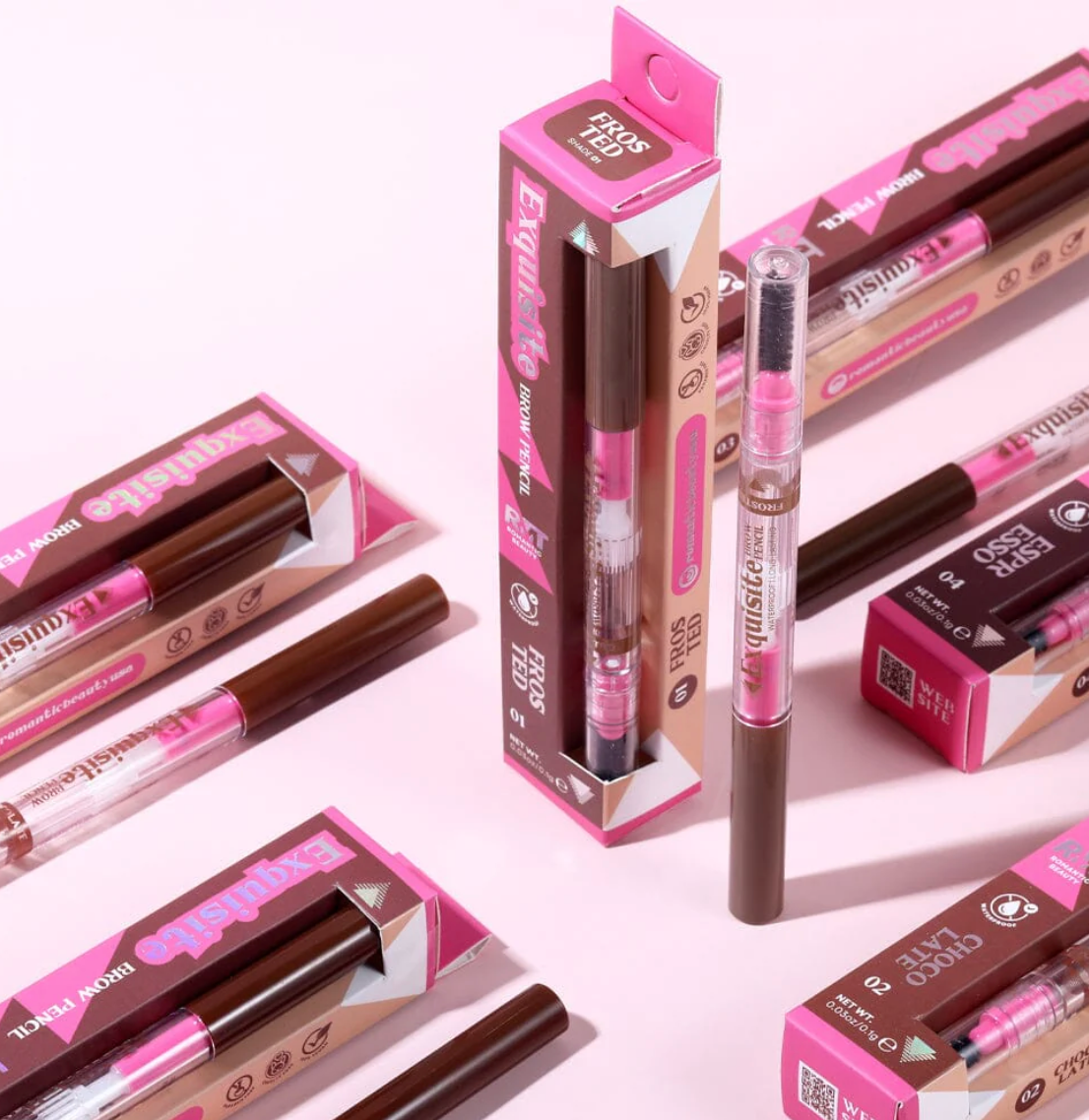 ROMANTIC BEAUTY- EXQUISITE BROW PENCIL- 4 SHADES  (24PCS)
