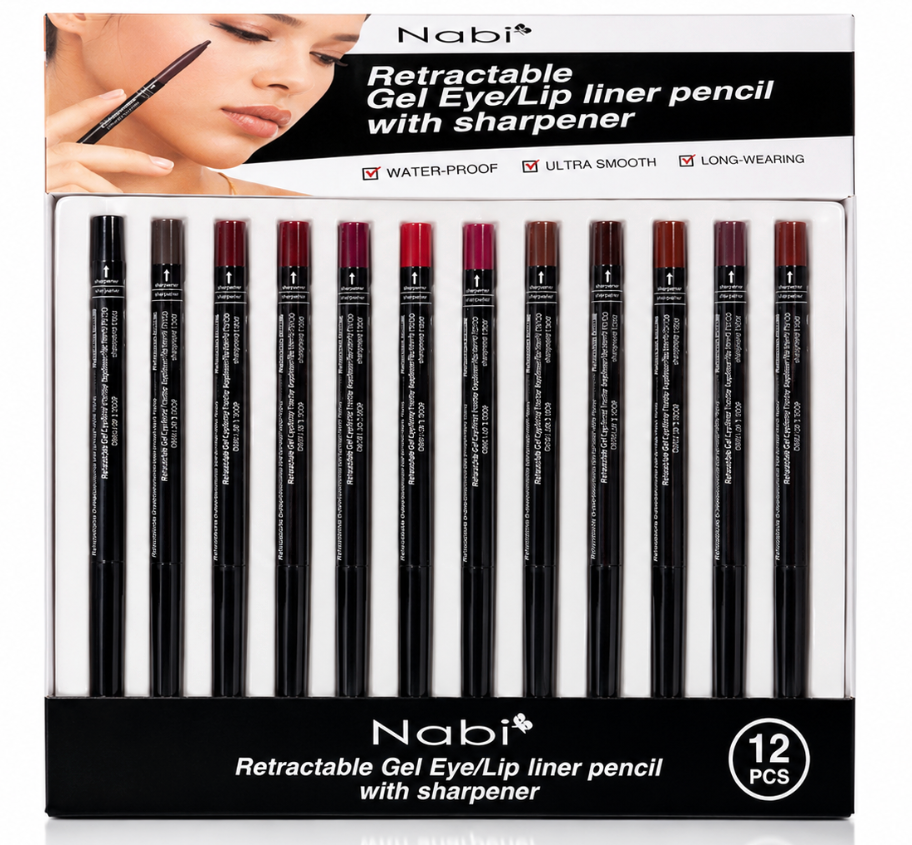 NABI- RETRACTABLE GEL EYE/LIP LINER PENCIL  (72PCS)