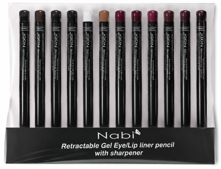 NABI- RETRACTABLE GEL EYE/LIP LINER PENCIL  (72PCS)