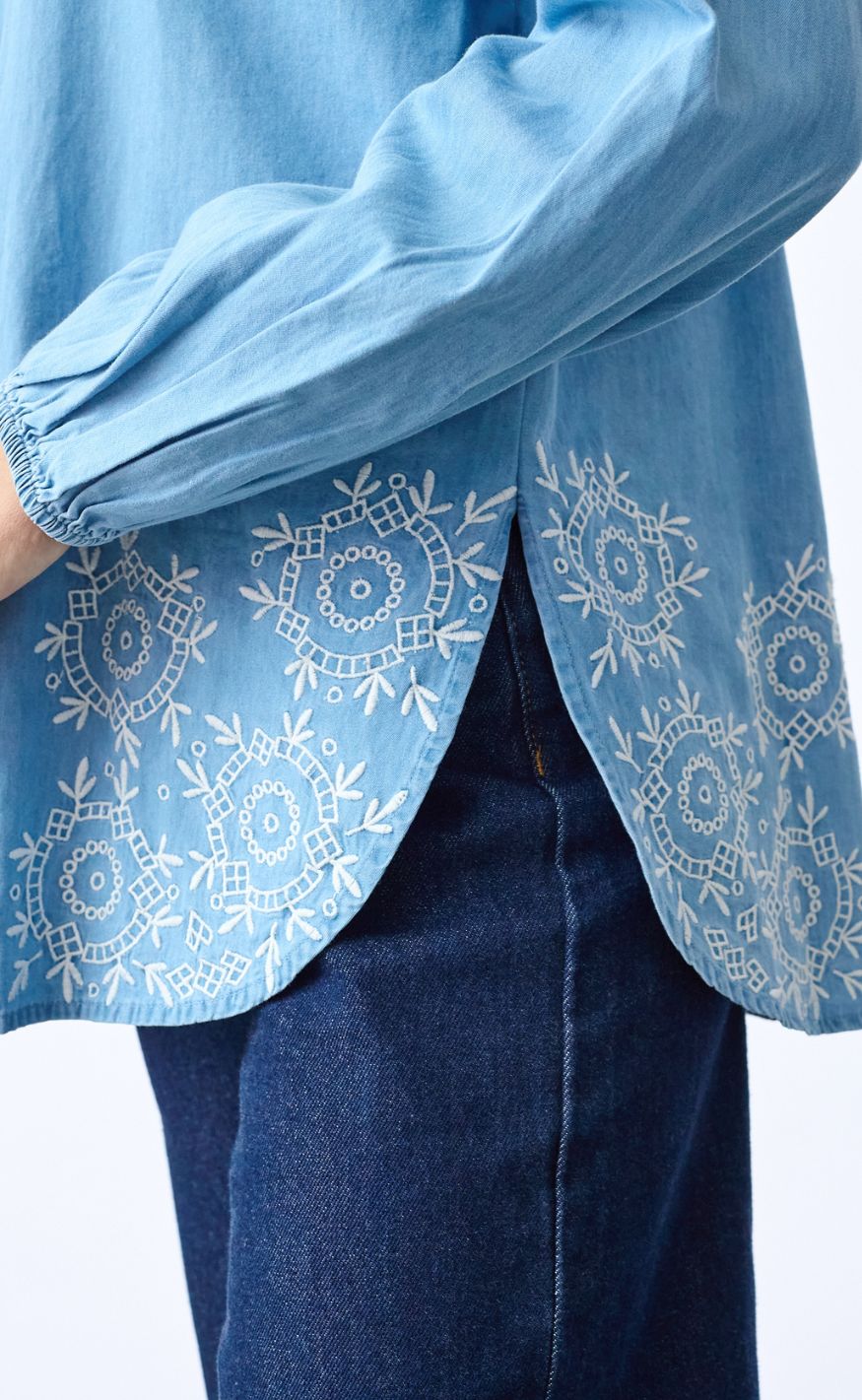 Sisters Point Skjorte - ISTEA-SH8 - L. Blue Denim