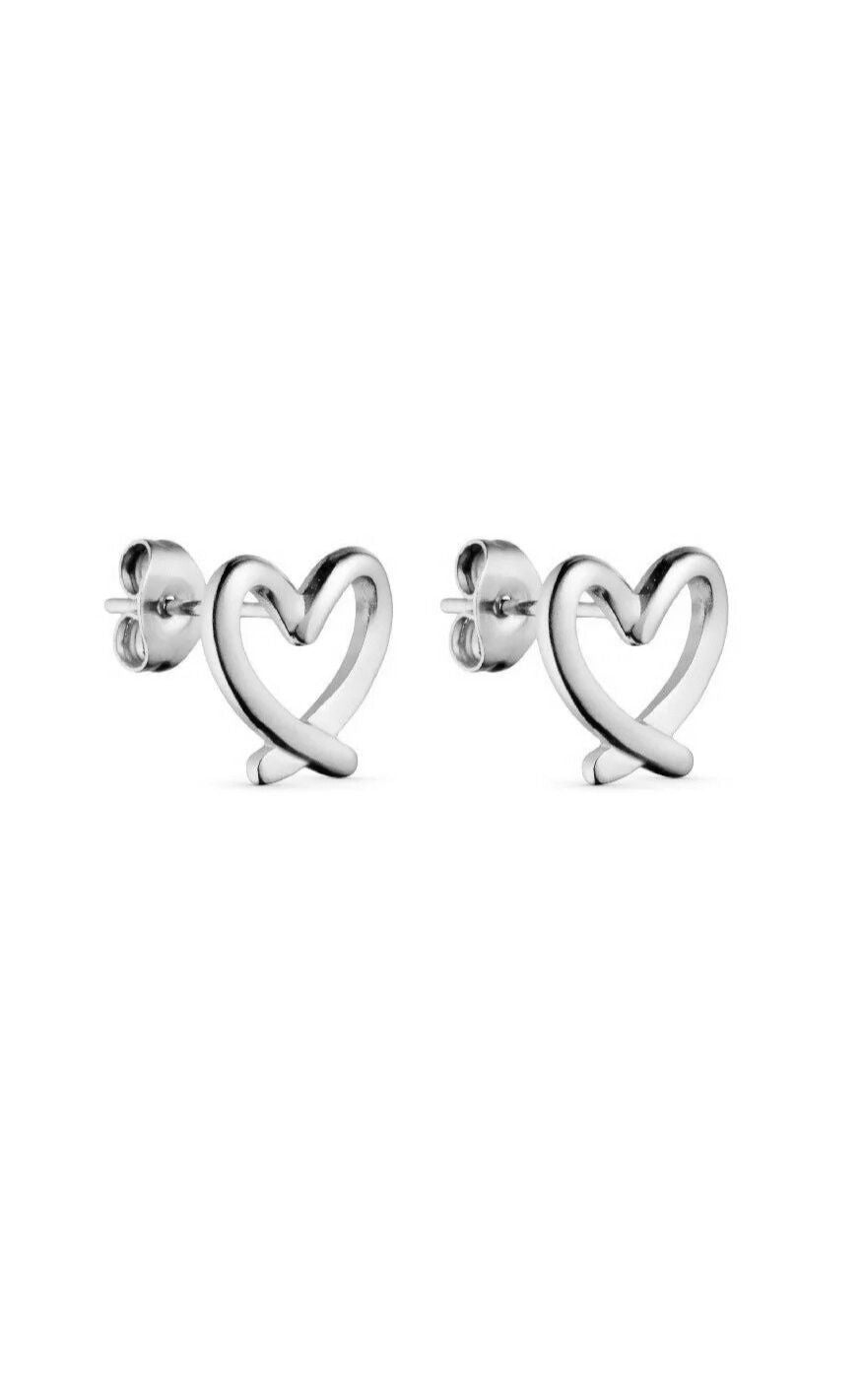 Smykkeli Copenhagen Øreringe - Hollywood Heart - Silver Colour