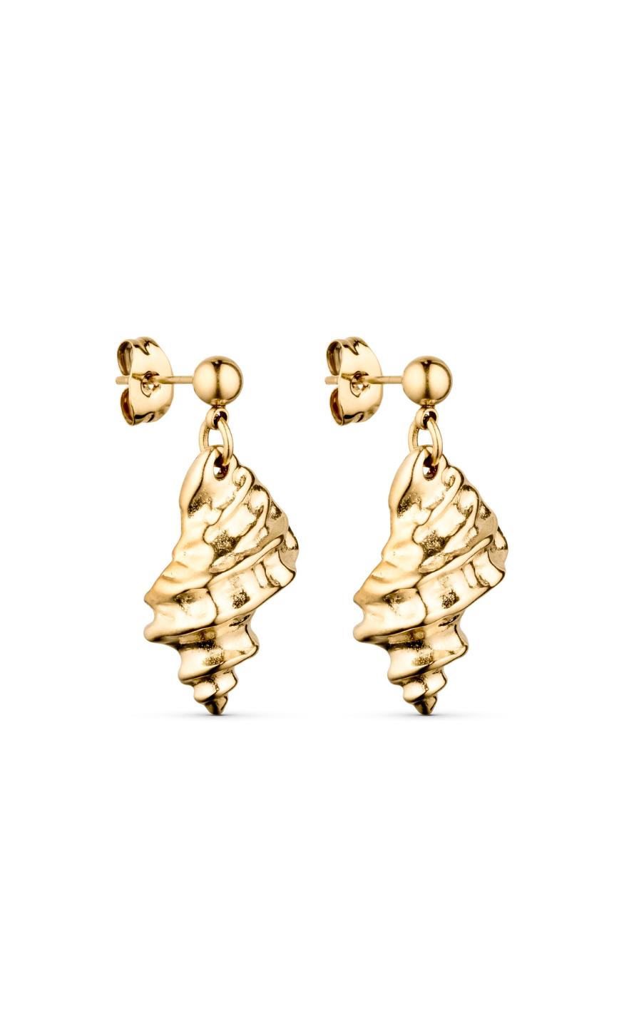Smykkeli Copenhagen Øreringe - Shelly Long - Gold Colour