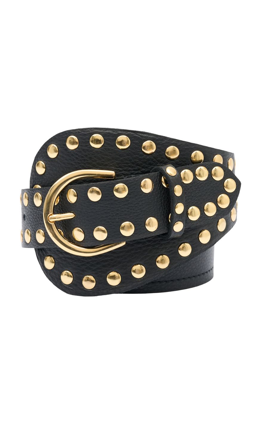 Tim & Simonsen Bælte - Dunja Stud - Black/Gold