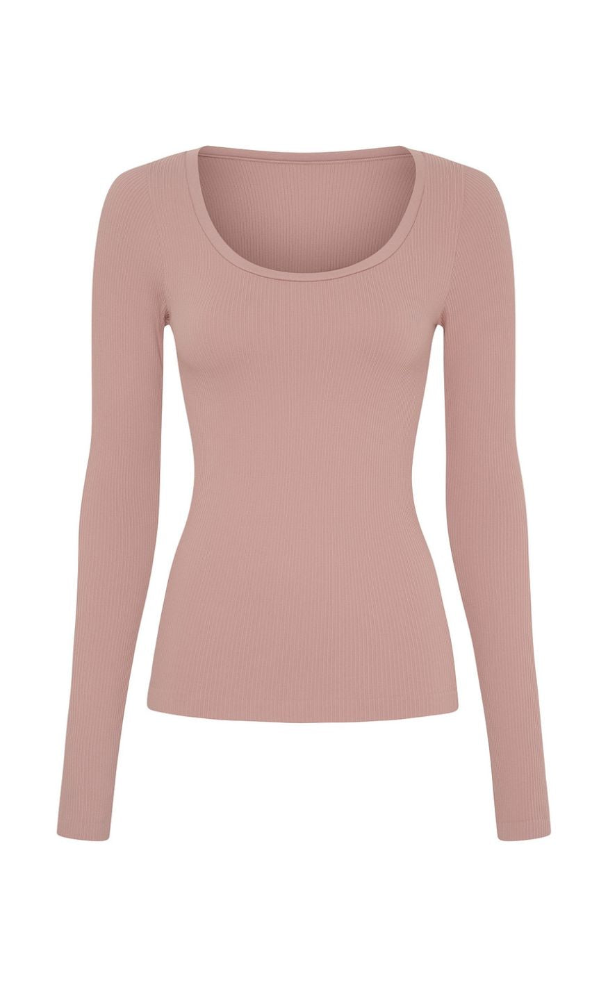 Tim & Simonsen Bluse - Linea Rib - Rosa Antico