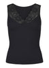 Tim & Simonsen Top - Belen V-Lace - Black (vendbar)